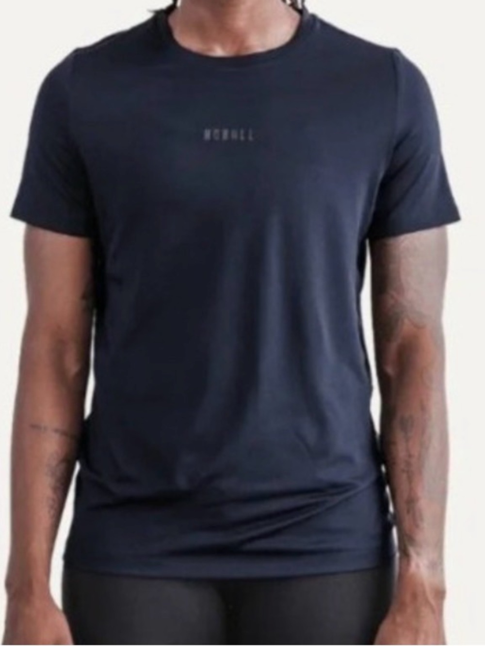 NOBULL T-Shirt Blue Tee Performance Training Athletic Gym Workout Mens Size L